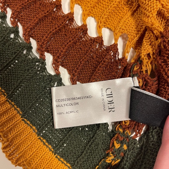 Cider Multicolor Open-Knit Cardigan - 0XL - Picture 15 of 15